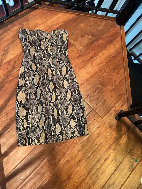 Tripp nyc Dresses & Skirts - Y2K Tripp NYC Vintage Snakeskin Printed Corset Lined Strapless Midi Size Medium